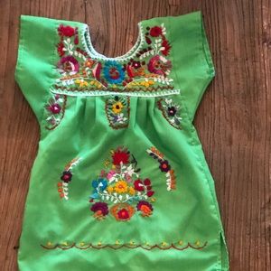 Darling Mexican style green dress